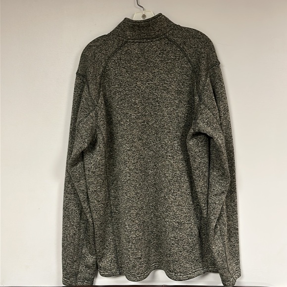 Eddie Bauer men's 1/4 zip gray/tan/black pullover sweater,  inside fleece - TXL - Picture 3 of 9